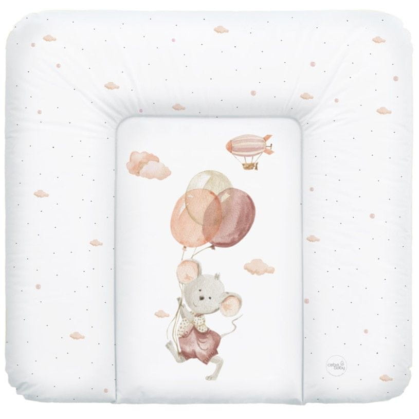 Ceba Baby Podložka přebalovací měkká (75x72) Basic biela/ružová